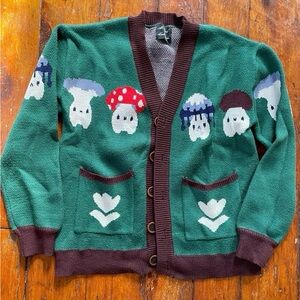 Green Mushroom Mushling Cardigan